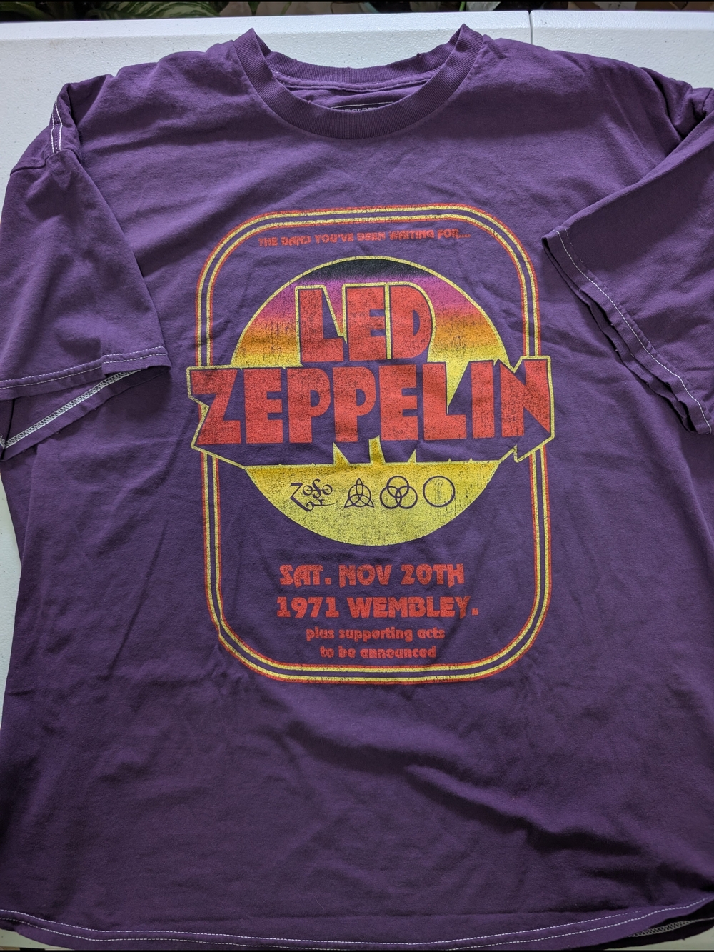 LED Zeppelin Graphic Short Sleeve Tee - Purple